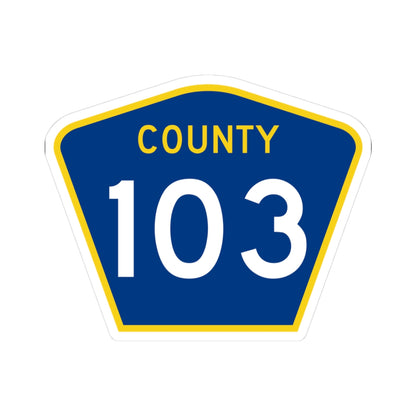 County 103 MN (Minnesota) (Road Sign) STICKER Vinyl Kiss-Cut Decal