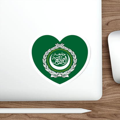 Heart Flag of the Arab League - STICKER Vinyl Die-Cut Decal