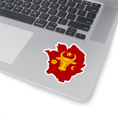Flag-map of the Principality of Moldavia (Moldova) STICKER Vinyl Kiss-Cut Decal
