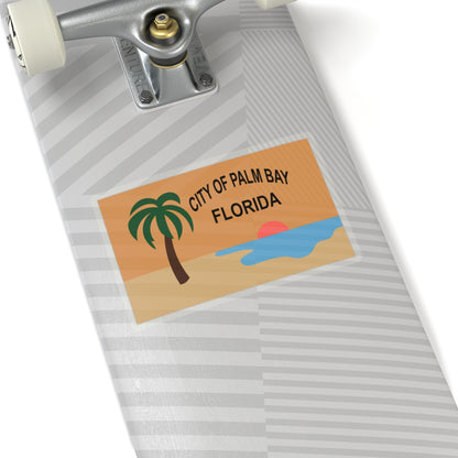 Flag of the City of Palm Bay, Florida - STICKER Vinyl Kiss-Cut Decal