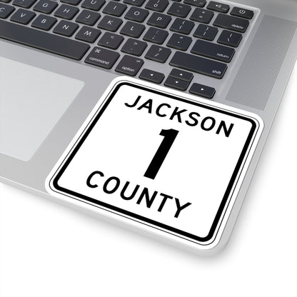 Jackson County Route 1 MN (Minnesota) (Road Sign) STICKER Vinyl Kiss-Cut Decal