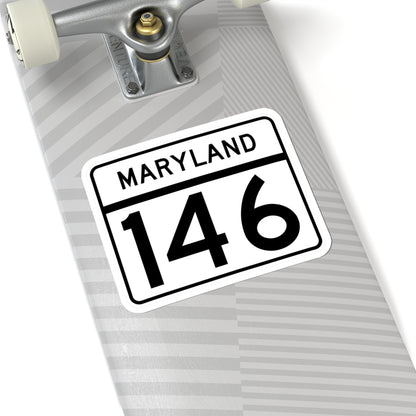 MD Route 146 (Maryland) (Road Sign) STICKER Vinyl Kiss-Cut Decal