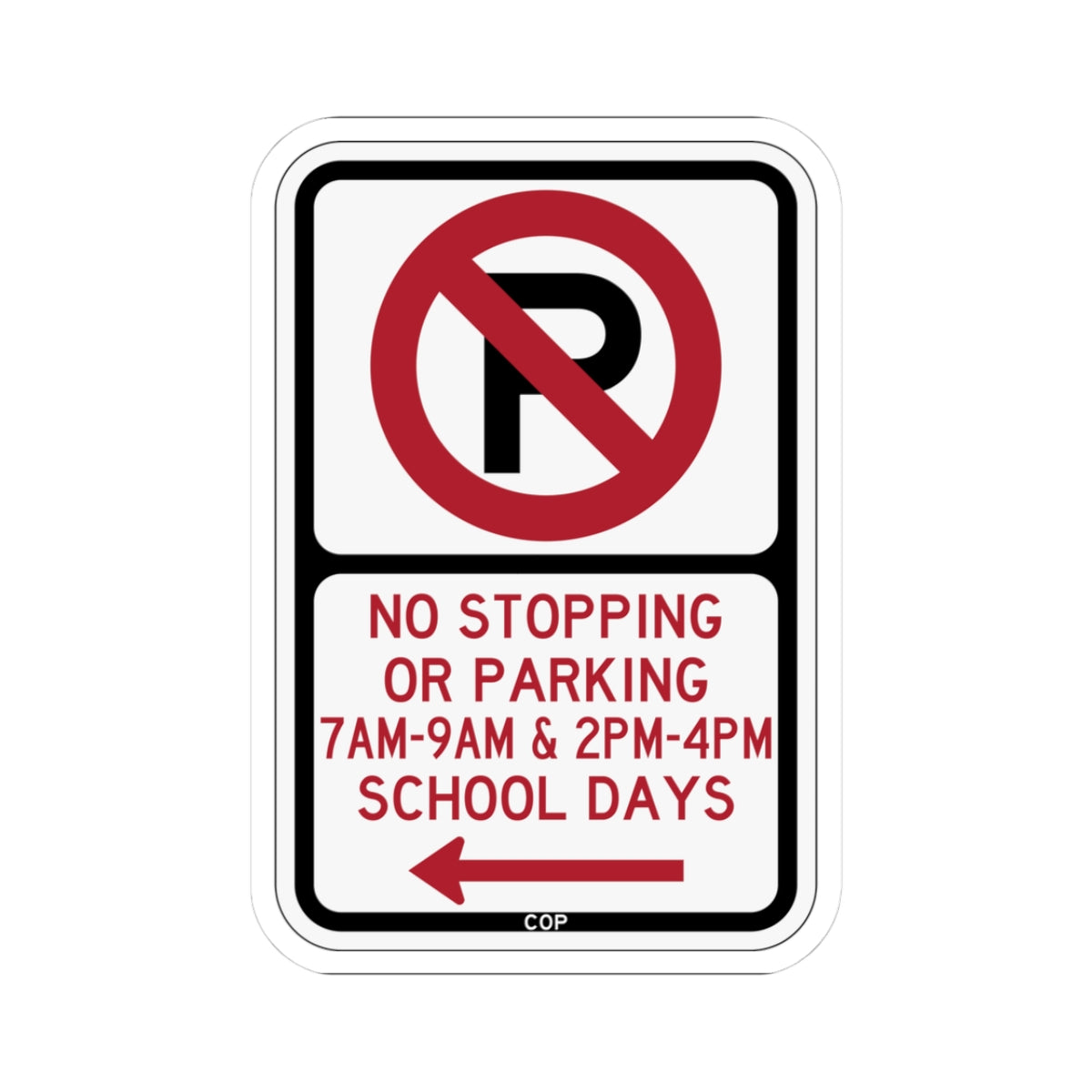 PBOT Road sign P1400L (Oregon) (Road Sign) STICKER Vinyl Kiss-Cut Decal