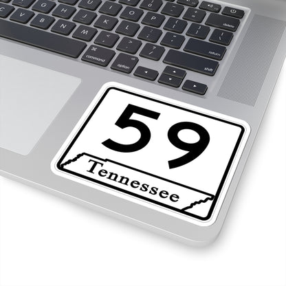 Tennessee 59 (Tennessee) (Road Sign) STICKER Vinyl Kiss-Cut Decal