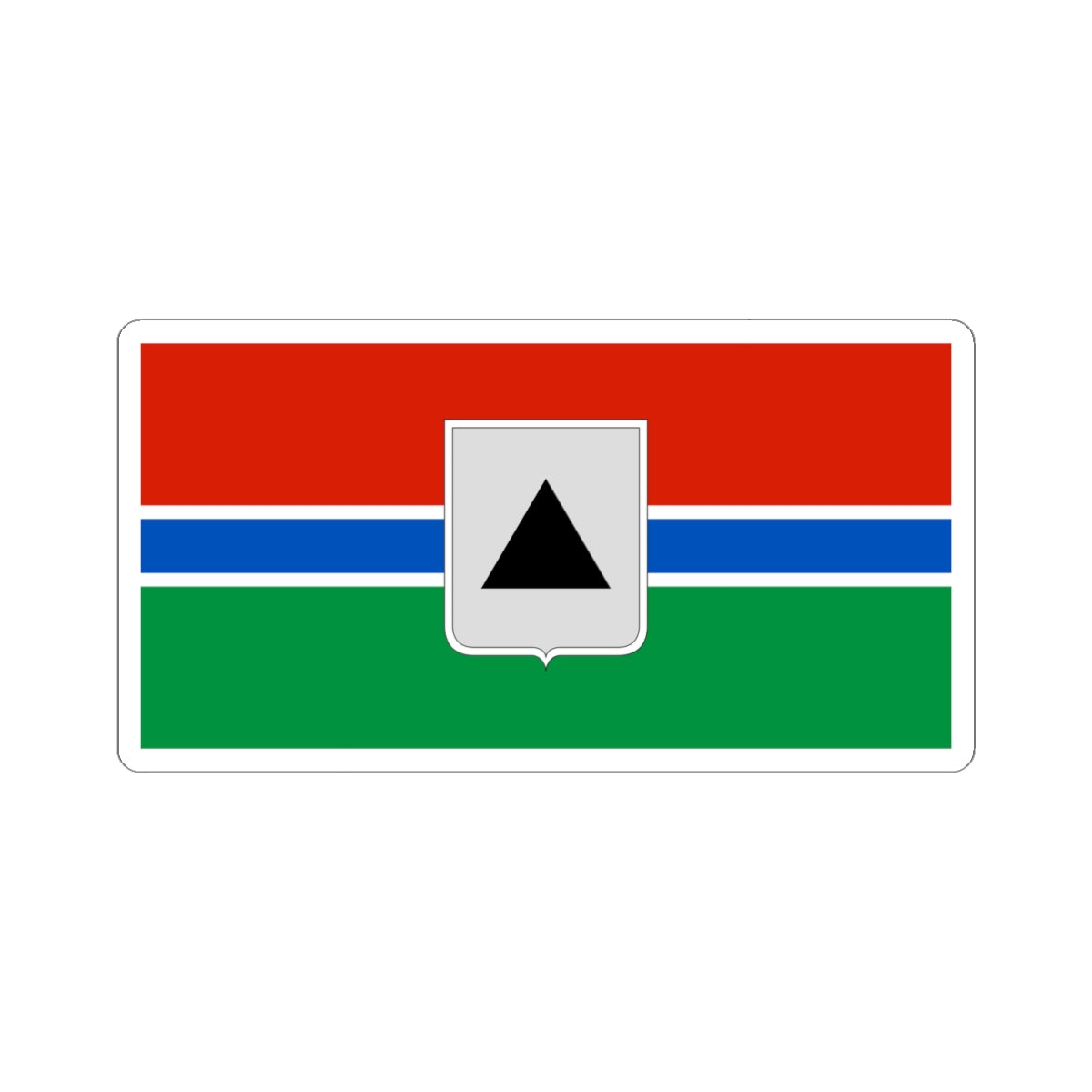 Flag of Magnitogorsk Chelyabinsk oblast 1998 (Russia) STICKER Vinyl Kiss-Cut Decal