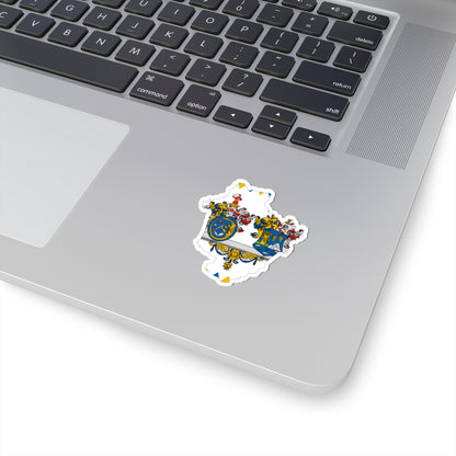 Flag-map of Hajdu-Bihar County (Hungary) STICKER Vinyl Kiss-Cut Decal