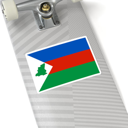 Flag of Vagaysky rayon Tyumen oblast 2003 (Russia) STICKER Vinyl Kiss-Cut Decal