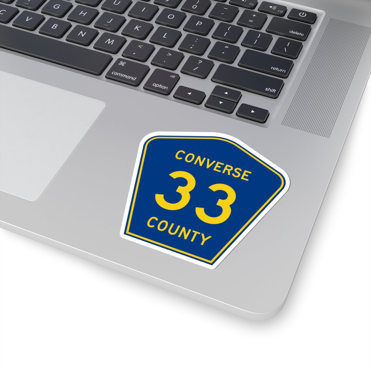 Converse County Road 33 WY (Wyoming) (Road Sign) STICKER Vinyl Kiss-Cut Decal