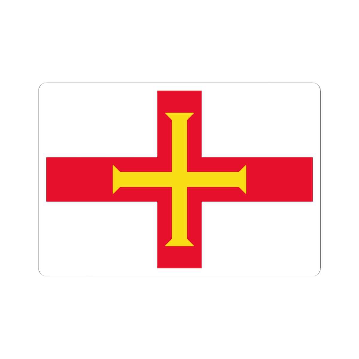 Flag of Guernsey (United Kingdom) STICKER Vinyl Kiss-Cut Decal