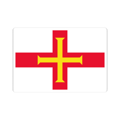 Flag of Guernsey (United Kingdom) STICKER Vinyl Kiss-Cut Decal