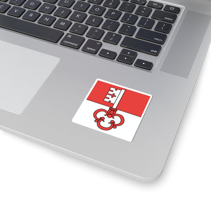 Flag of Canton of Obwalden (Switzerland) STICKER Vinyl Kiss-Cut Decal