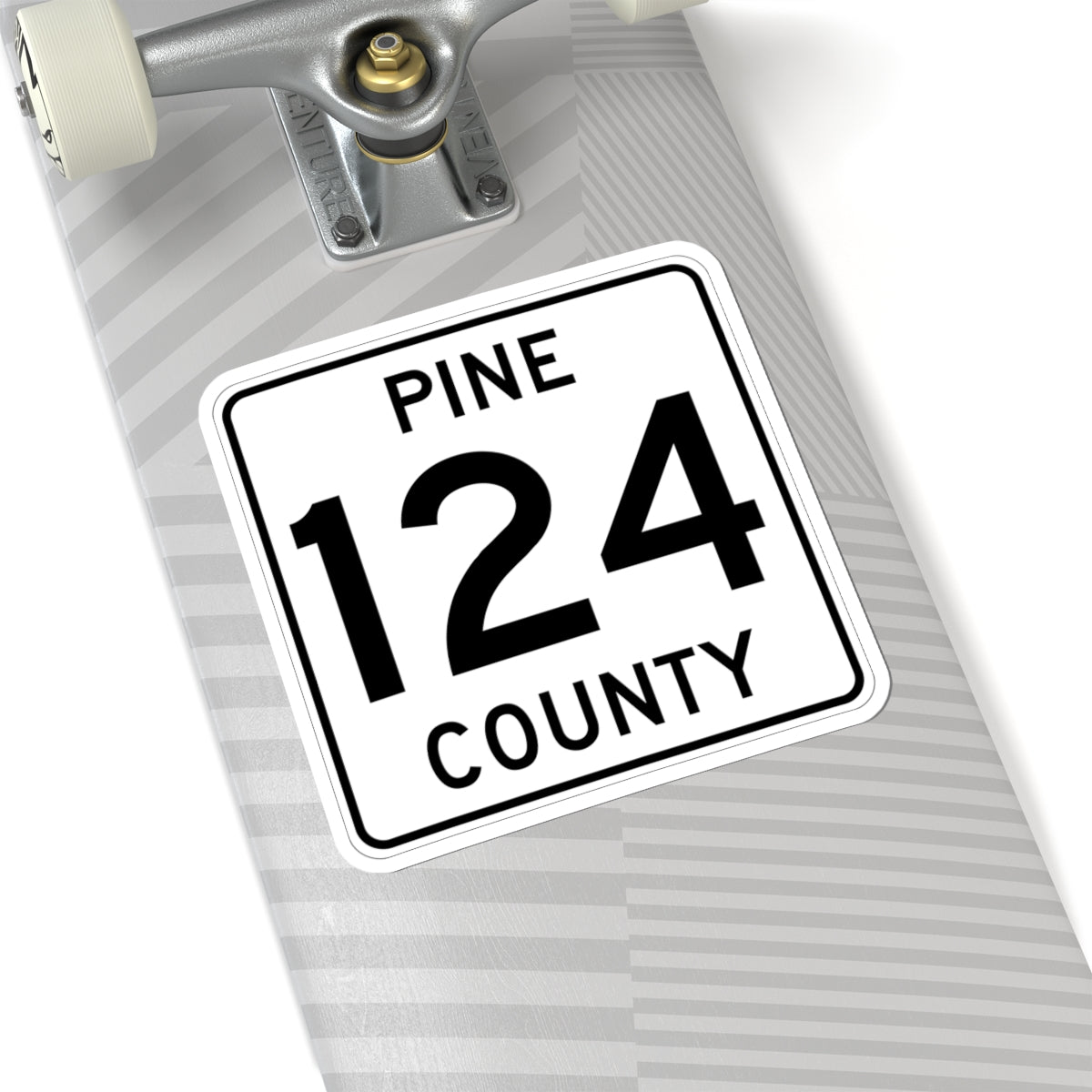 Pine County Route 124 MN (Minnesota) (Road Sign) STICKER Vinyl Kiss-Cut Decal