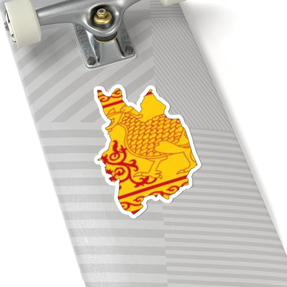 Uva Province Flag-map (Sri Lanka) STICKER Vinyl Kiss-Cut Decal