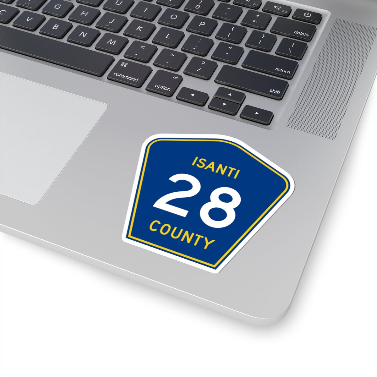 Isanti County 28 MN (Minnesota) (Road Sign) STICKER Vinyl Kiss-Cut Decal