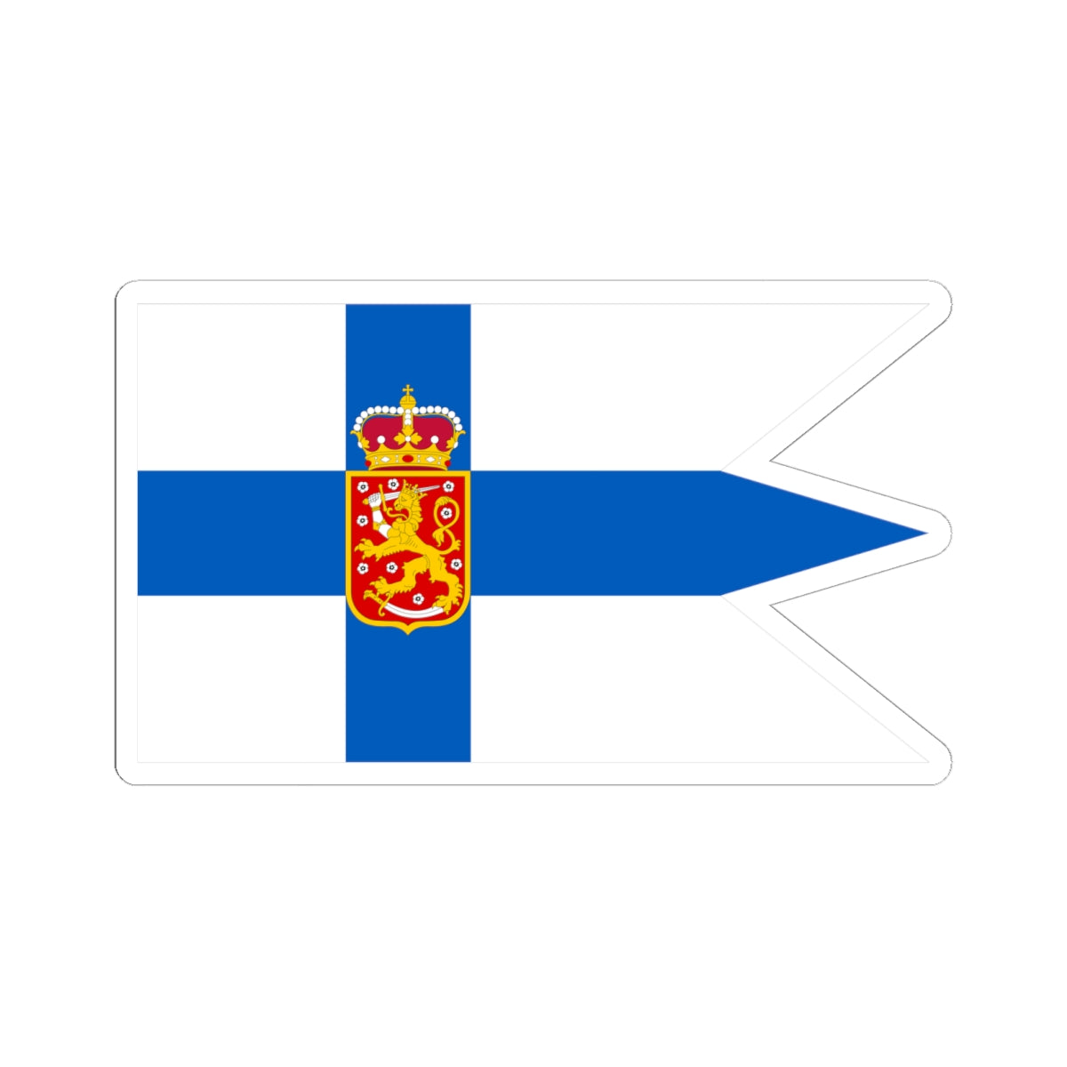 Flag of Finland 1918-1920 Military (Finland) STICKER Vinyl Kiss-Cut Decal