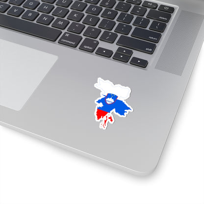 Flag-map of Greater Slovenia (Slovenia) STICKER Vinyl Kiss-Cut Decal