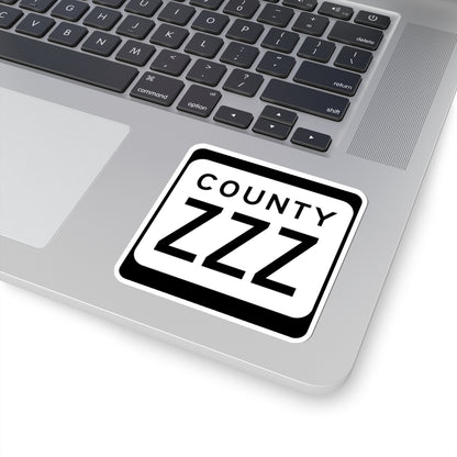 WIS County ZZZ (Wisconsin) (Road Sign) STICKER Vinyl Kiss-Cut Decal