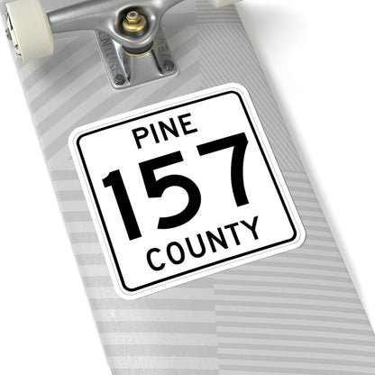 Pine County Route 157 MN (Minnesota) (Road Sign) STICKER Vinyl Kiss-Cut Decal