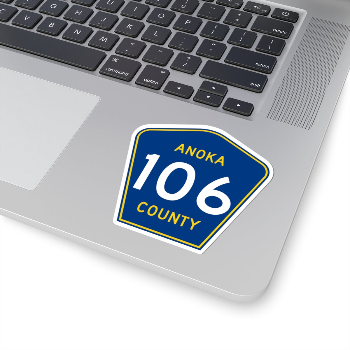 Anoka County 106 (Minnesota) (Road Sign) STICKER Vinyl Kiss-Cut Decal