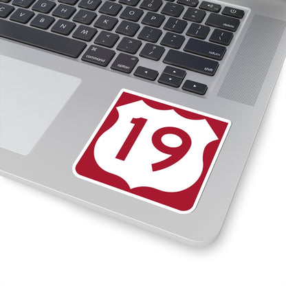 US 19 FL reversed (Florida) (Road Sign) STICKER Vinyl Kiss-Cut Decal