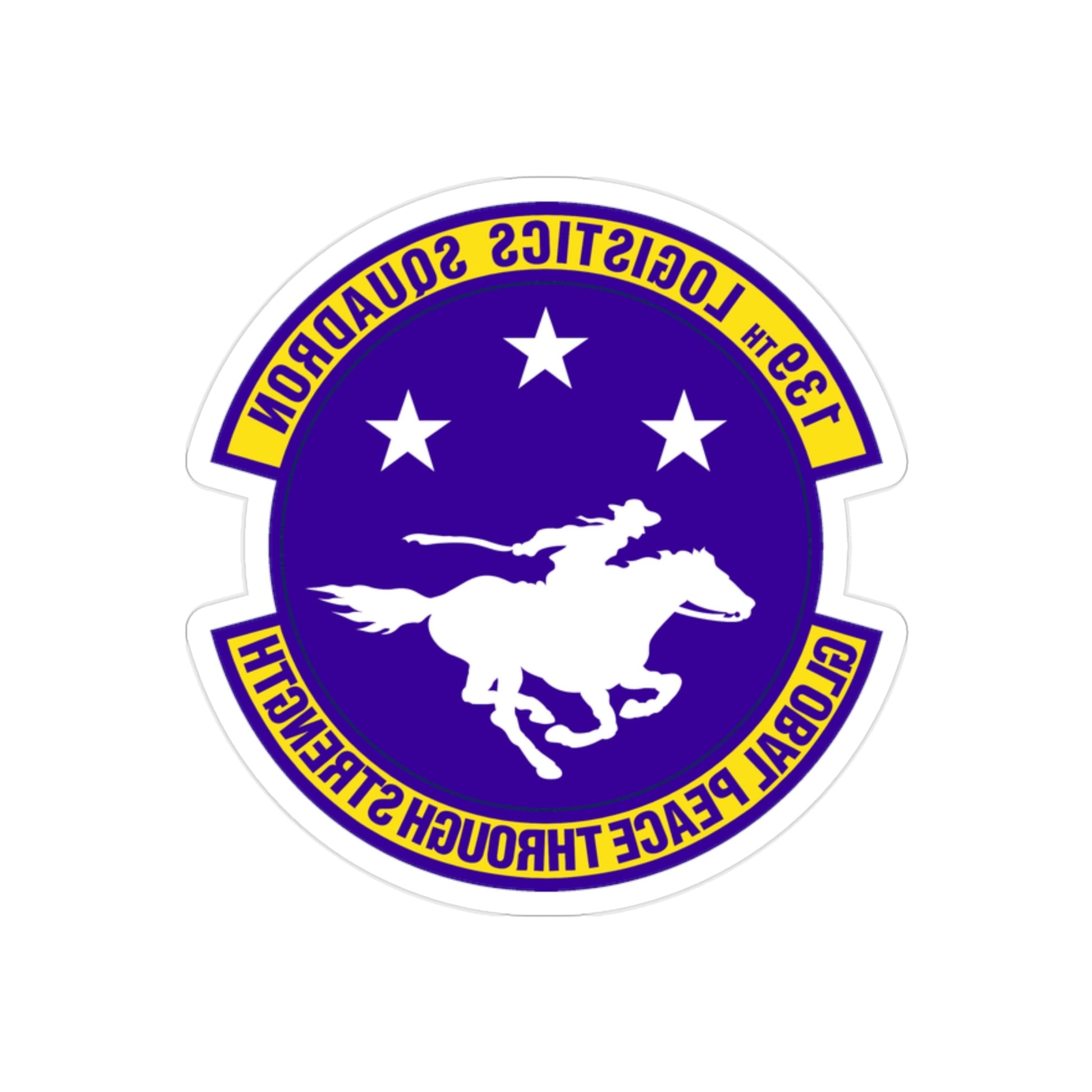 139th Logistics Squadron (U.S. Air Force) REVERSE PRINT Transparent STICKER-2" × 2"-The Sticker Space