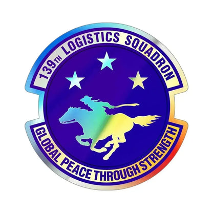 139th Logistics Squadron (U.S. Air Force) Holographic STICKER Die-Cut Vinyl Decal 5 Inch Holographic - The Sticker Space