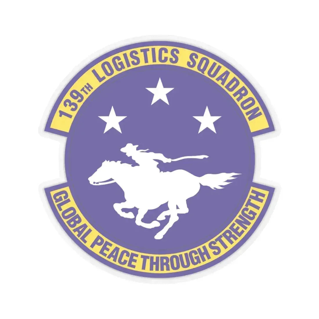 139th Logistics Squadron (U.S. Air Force) STICKER Vinyl Kiss-Cut Decal 4 Inch Transparent - The Sticker Space