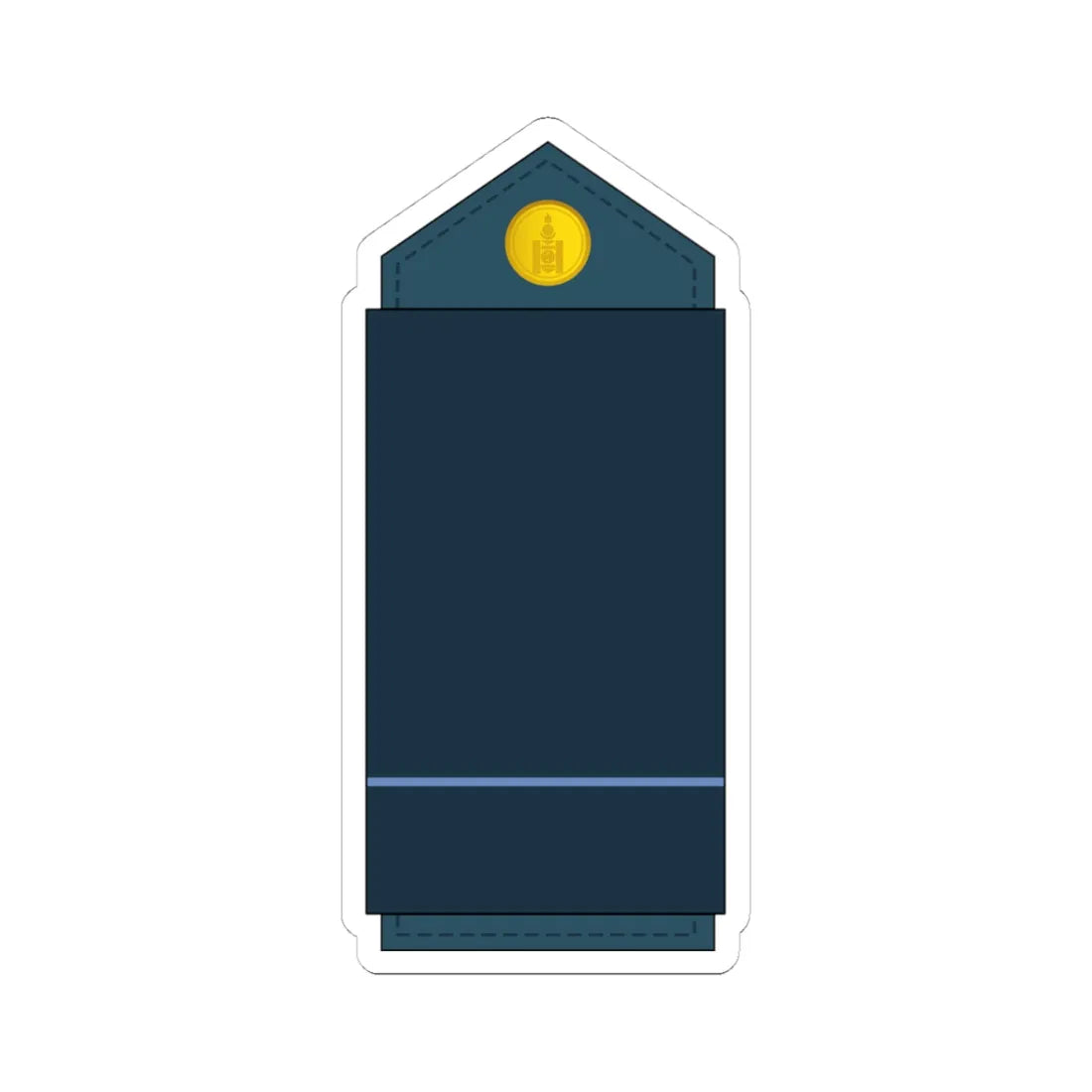 13.Mongolian Air Force COL (Mongolia) (Military Rank) STICKER Vinyl Kiss-Cut Decal 4 Inch White - The Sticker Space