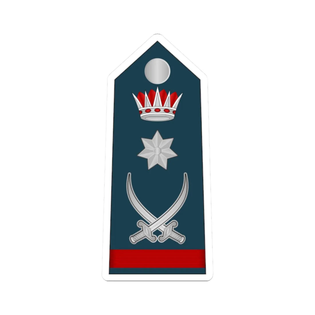 13.RBAF LG (Bahrain) (Military Rank) STICKER Vinyl Kiss-Cut Decal 2 Inch White - The Sticker Space