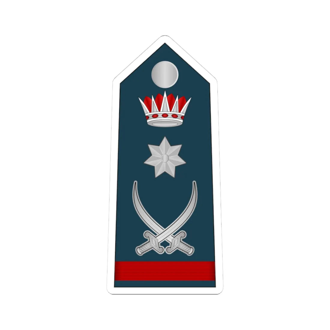 13.RBAF LG (Bahrain) (Military Rank) STICKER Vinyl Kiss-Cut Decal 3 Inch White - The Sticker Space