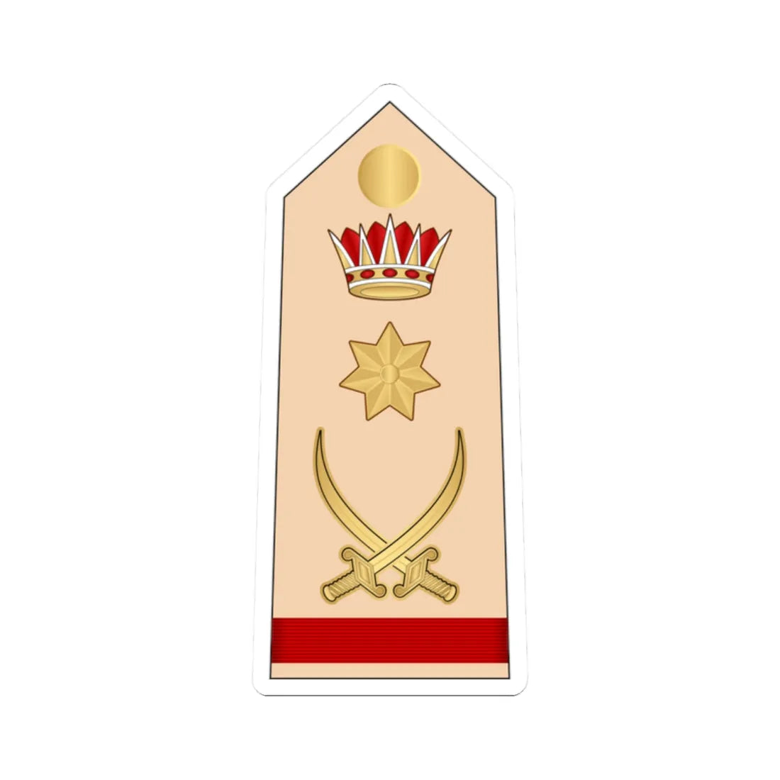 13.RBLF LG (Bahrain) (Military Rank) STICKER Vinyl Kiss-Cut Decal 2 Inch White - The Sticker Space