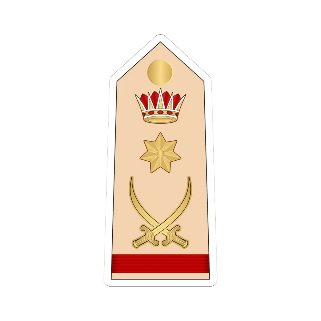 13.RBLF LG (Bahrain) (Military Rank) STICKER Vinyl Kiss-Cut Decal 3 Inch White - The Sticker Space