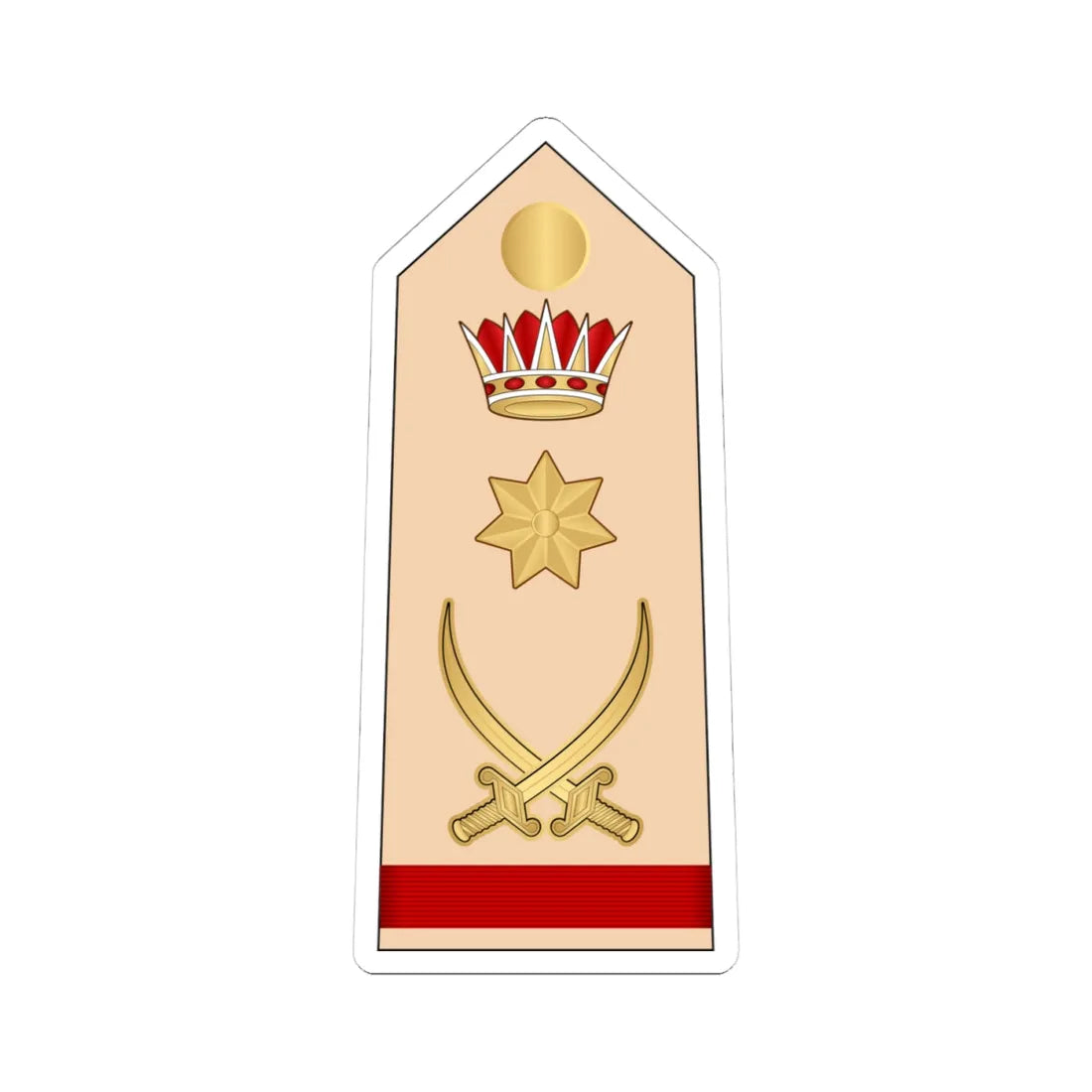13.RBLF LG (Bahrain) (Military Rank) STICKER Vinyl Kiss-Cut Decal 4 Inch White - The Sticker Space