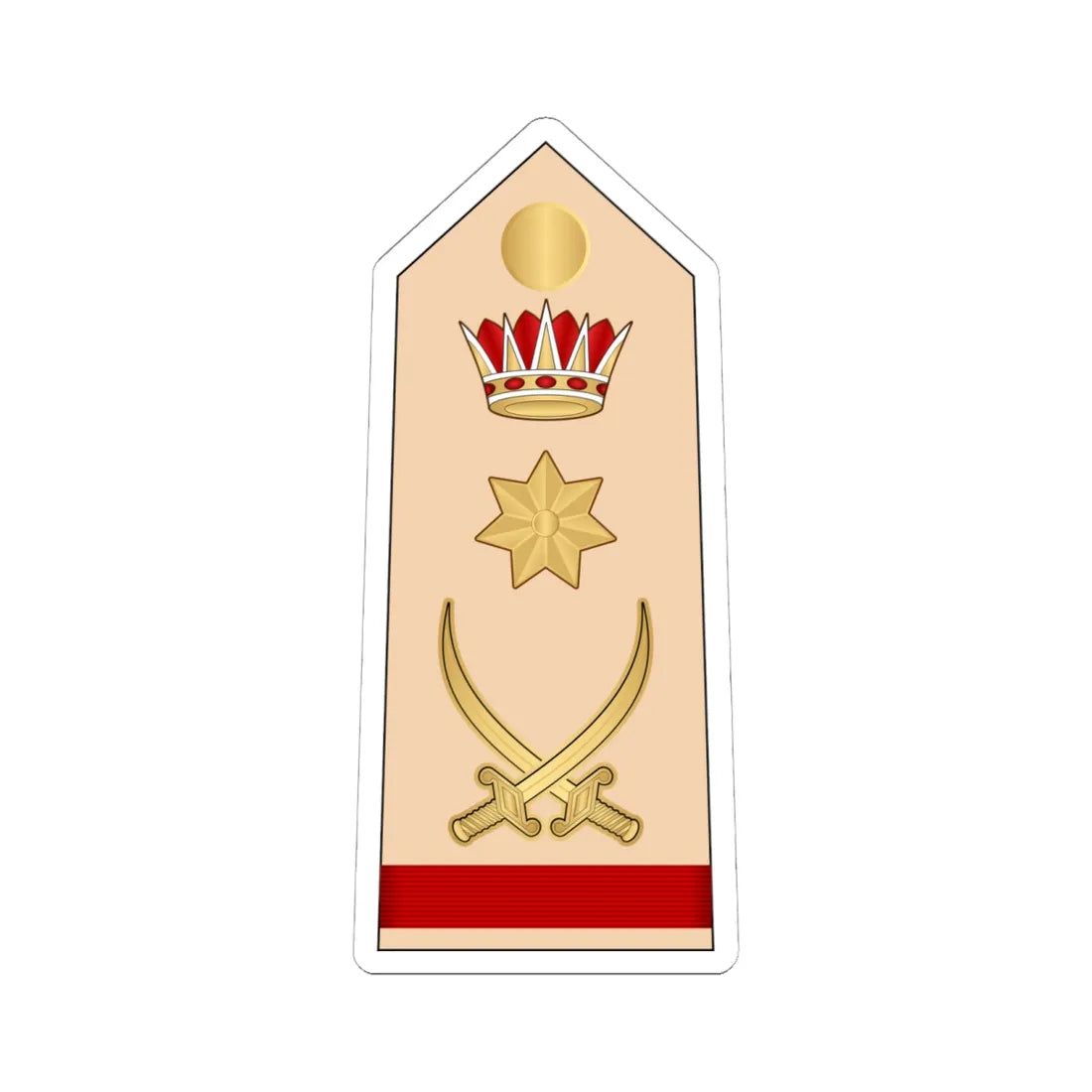 13.RBLF LG (Bahrain) (Military Rank) STICKER Vinyl Kiss-Cut Decal 6 Inch White - The Sticker Space