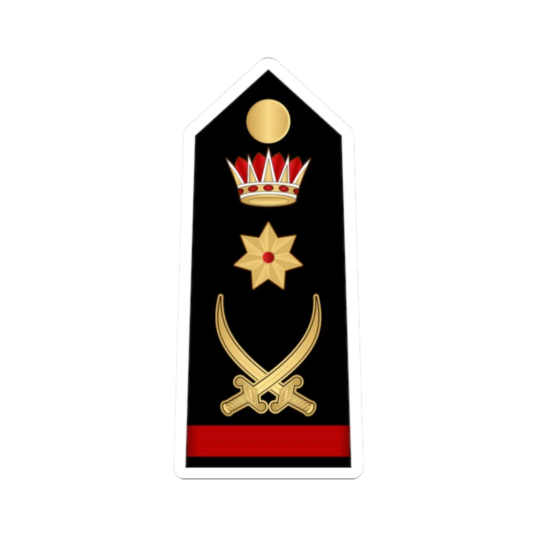 13.RBNF LG (Bahrain) (Military Rank) STICKER Vinyl Kiss-Cut Decal 2 Inch White - The Sticker Space