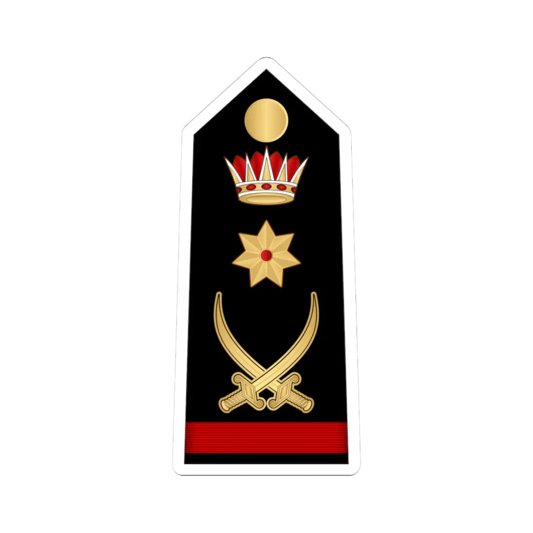 13.RBNF LG (Bahrain) (Military Rank) STICKER Vinyl Kiss-Cut Decal 3 Inch White - The Sticker Space