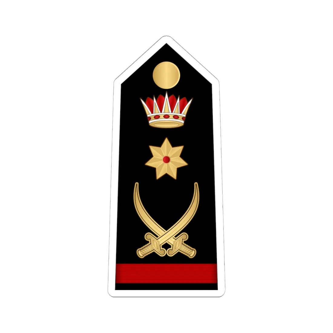 13.RBNF LG (Bahrain) (Military Rank) STICKER Vinyl Kiss-Cut Decal 6 Inch White - The Sticker Space