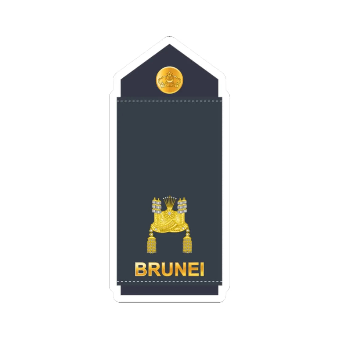 13.RBrAF MAJ (Brunei) (Military Rank) STICKER Vinyl Kiss-Cut Decal 2 Inch White - The Sticker Space