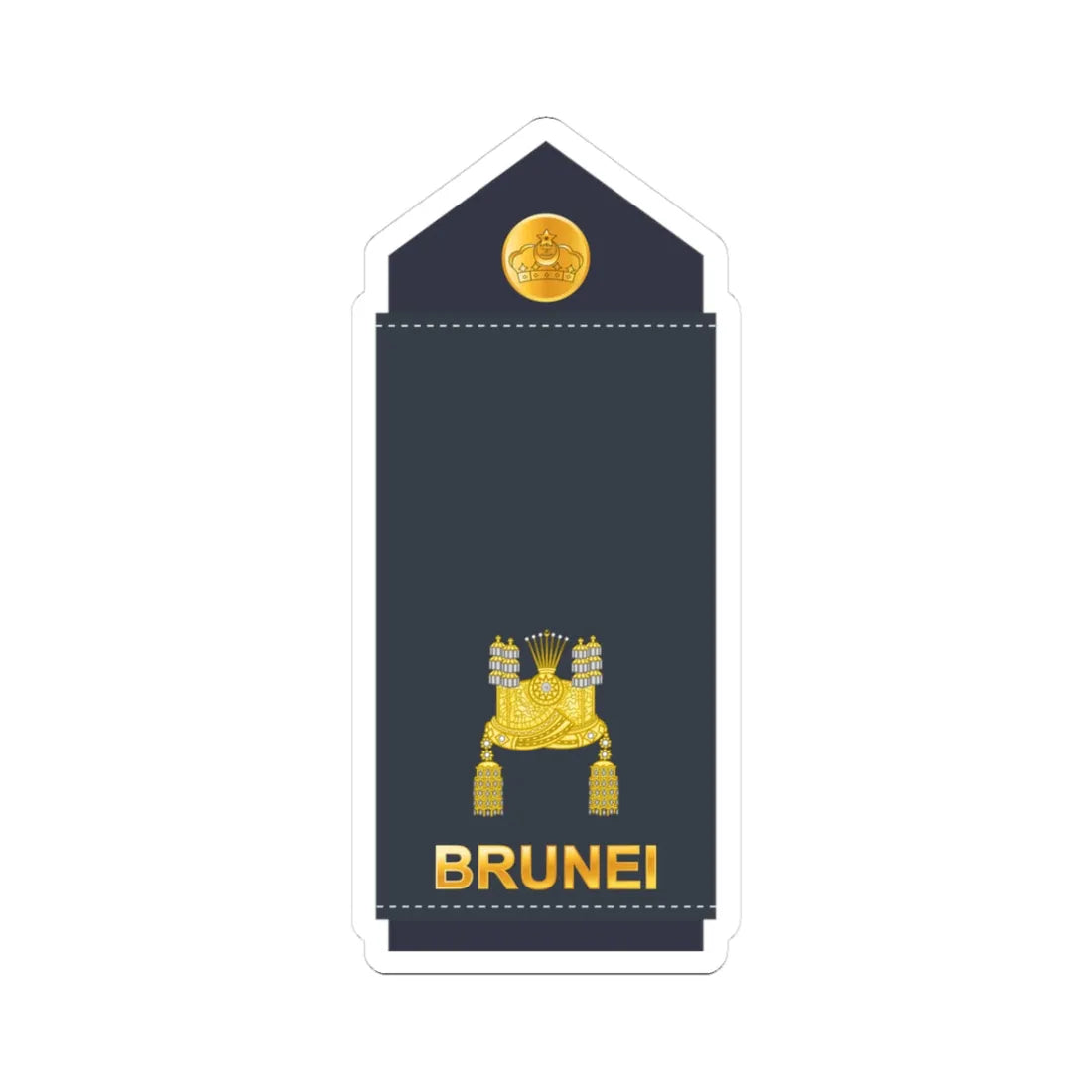 13.RBrAF MAJ (Brunei) (Military Rank) STICKER Vinyl Kiss-Cut Decal 3 Inch White - The Sticker Space