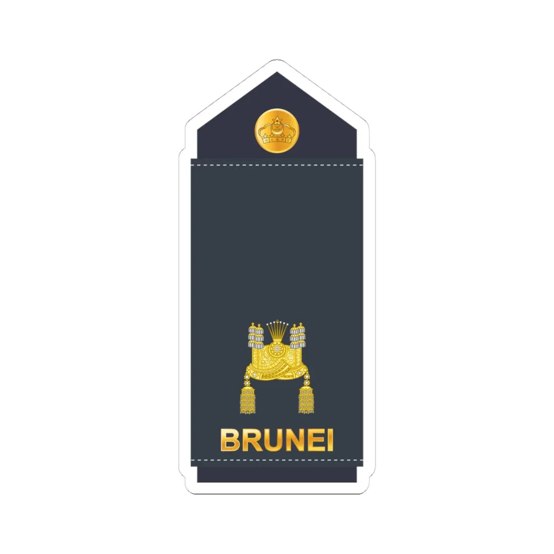 13.RBrAF MAJ (Brunei) (Military Rank) STICKER Vinyl Kiss-Cut Decal 4 Inch White - The Sticker Space