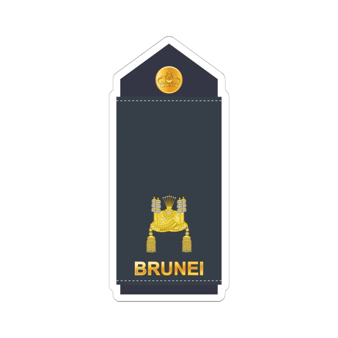 13.RBrAF MAJ (Brunei) (Military Rank) STICKER Vinyl Kiss-Cut Decal 6 Inch White - The Sticker Space