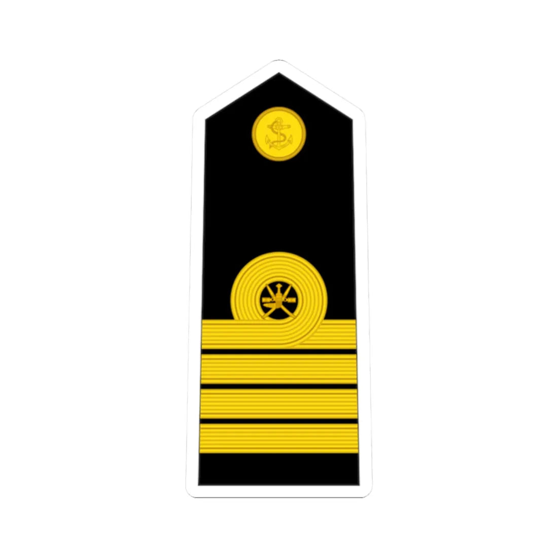 13.RNO CAPT (Oman) (Military Rank) STICKER Vinyl Kiss-Cut Decal 2 Inch White - The Sticker Space