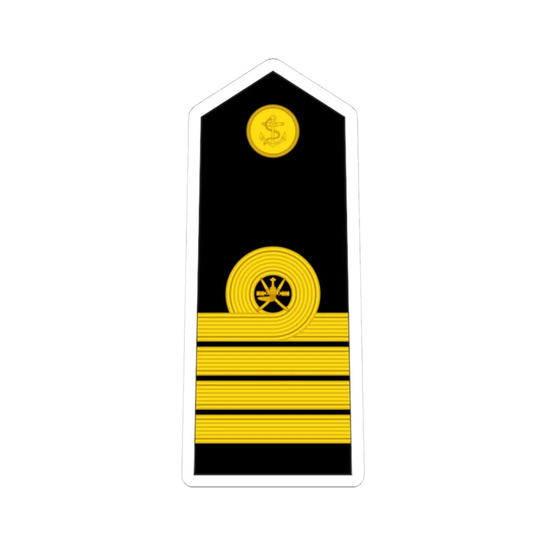 13.RNO CAPT (Oman) (Military Rank) STICKER Vinyl Kiss-Cut Decal 3 Inch White - The Sticker Space