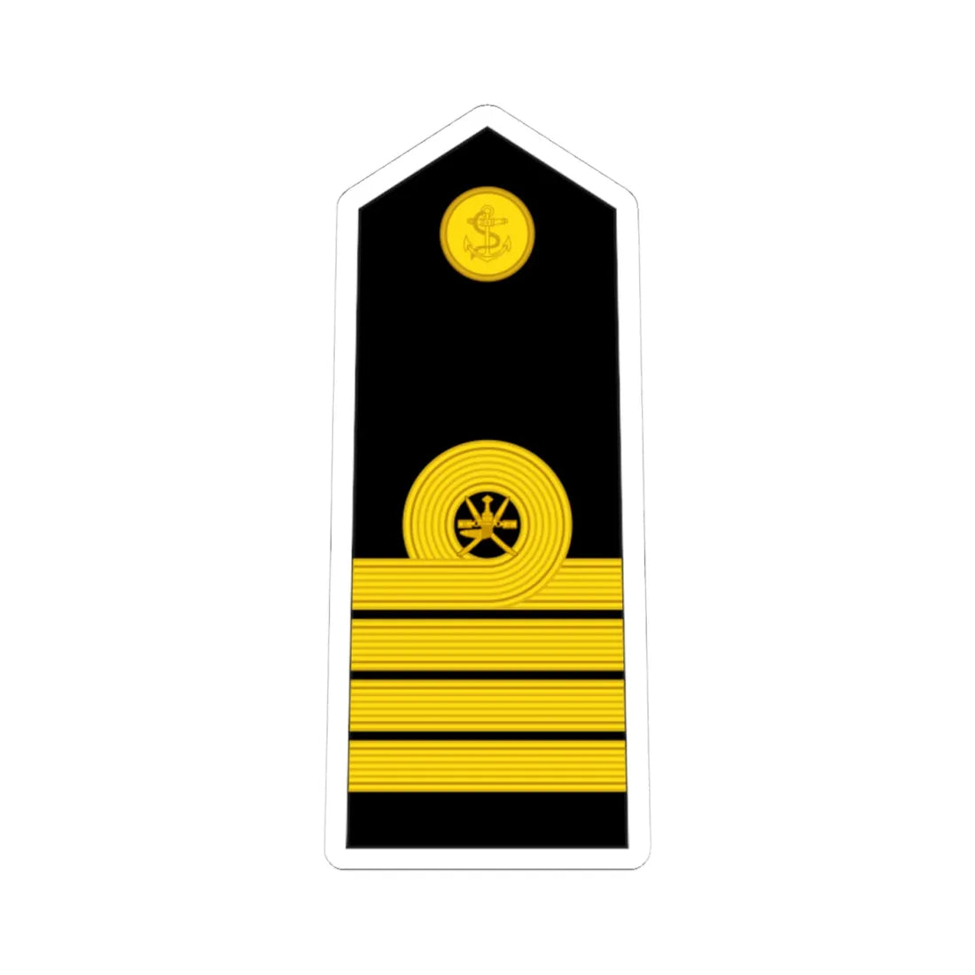 13.RNO CAPT (Oman) (Military Rank) STICKER Vinyl Kiss-Cut Decal 4 Inch White - The Sticker Space