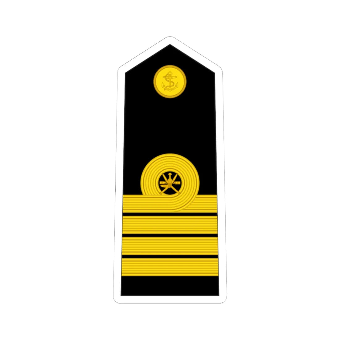 13.RNO CAPT (Oman) (Military Rank) STICKER Vinyl Kiss-Cut Decal 6 Inch White - The Sticker Space