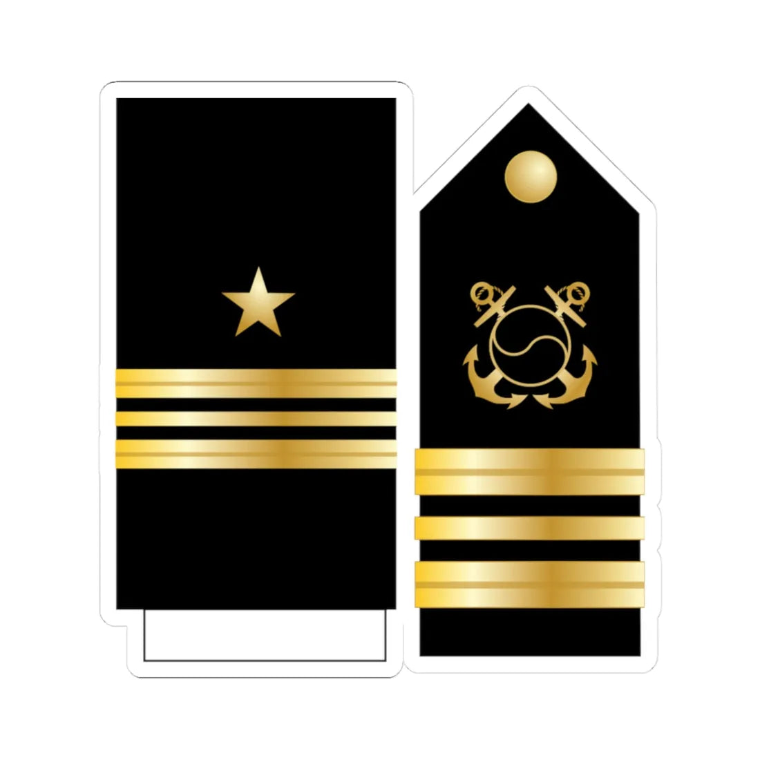 13.SKN LCDR (Korea) (Military Rank) STICKER Vinyl Kiss-Cut Decal 3 Inch White - The Sticker Space