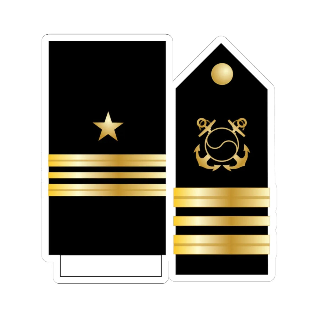 13.SKN LCDR (Korea) (Military Rank) STICKER Vinyl Kiss-Cut Decal 4 Inch White - The Sticker Space