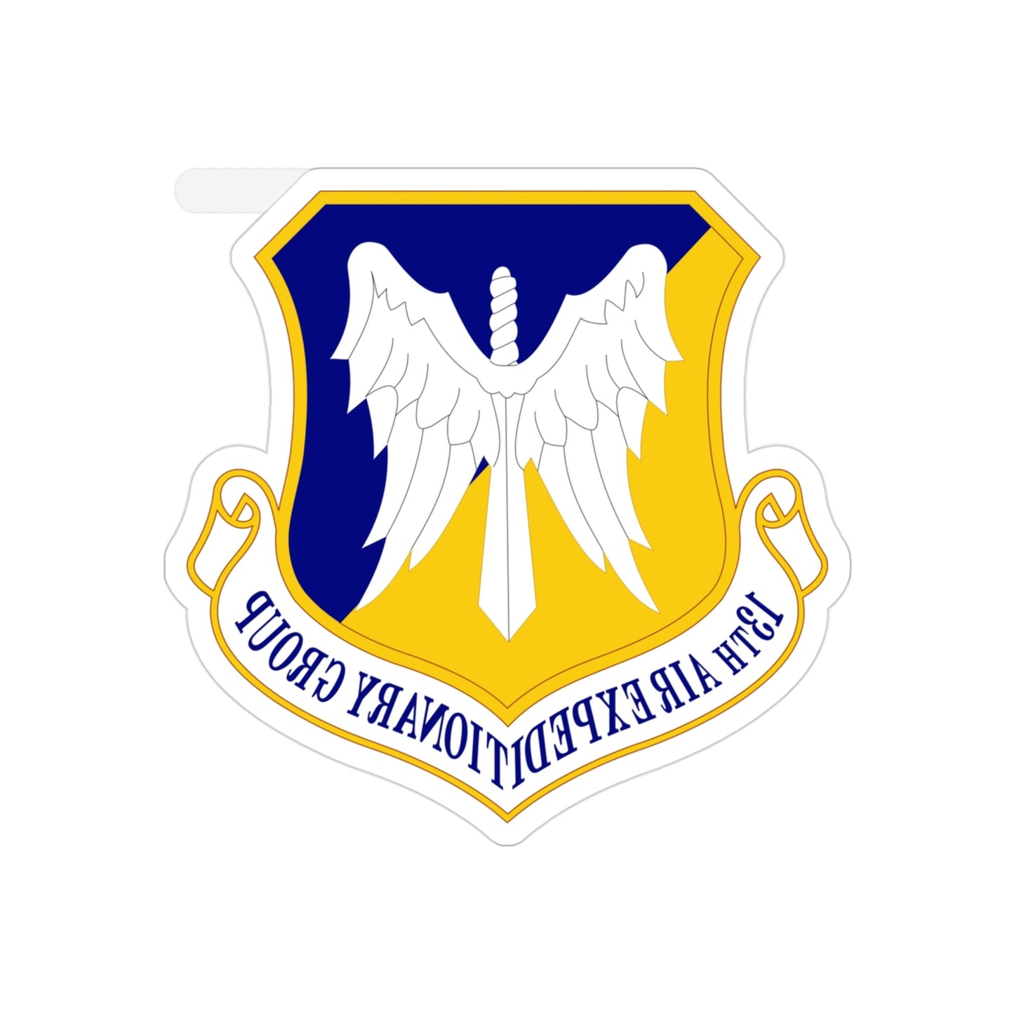 13th Air Expeditionary Group (U.S. Air Force) REVERSE PRINT Transparent STICKER-3" × 3"-The Sticker Space