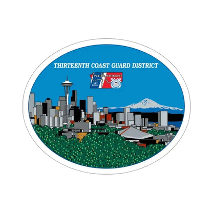 13th CG District Pacific Northwest (U.S. Coast Guard) STICKER Vinyl Die-Cut Decal 3 Inch - The Sticker Space
