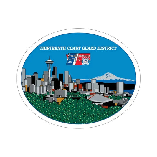 13th CG District Pacific Northwest (U.S. Coast Guard) STICKER Vinyl Die-Cut Decal 6 Inch - The Sticker Space